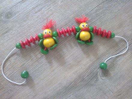 Řetěz na kočárek dřevěný - kačeny,