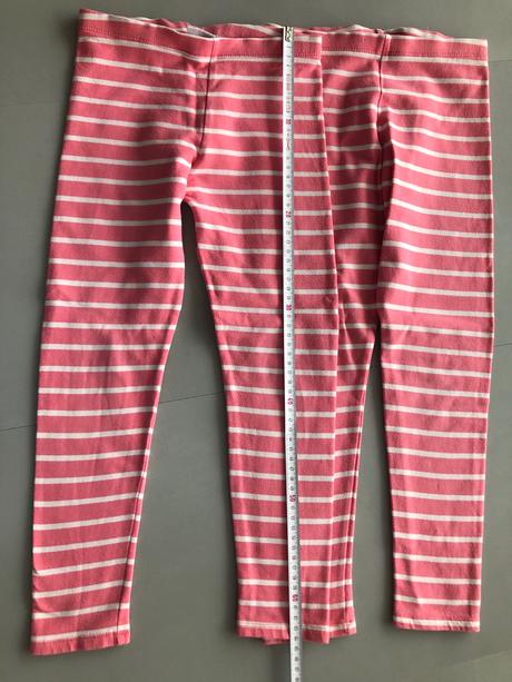 Růžové legíny pro dvojčata pruhy 6-7let 122cm, f&f,122