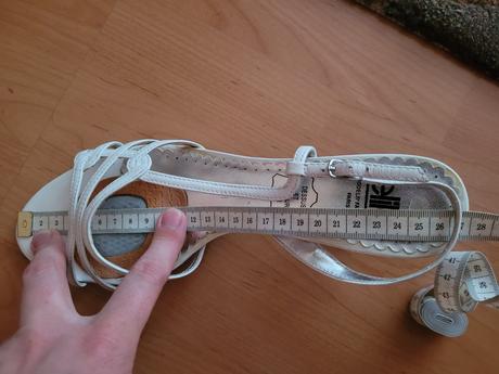 Svatební/bílé páskové boty, 41