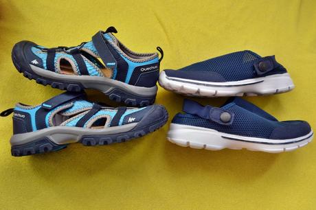 2x jarní/letní boty v.35,téměř nové, quechua,35