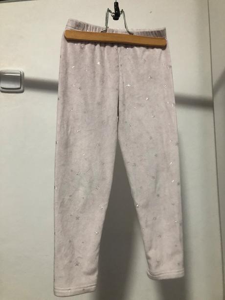 Sametové starorůžové tepláky s hvězdama, 110