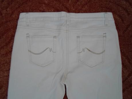 Bílé kalhoty rifle džíny relaxed skinny, next,40