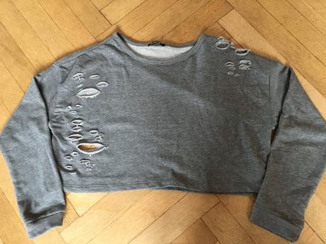 Dámský dírkovaný crop top vel. l, terranova,l