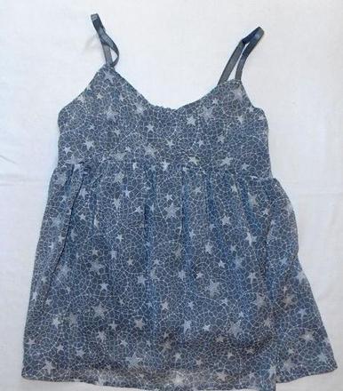 E99. lehounká, průhledná, podšitá tunika, 164