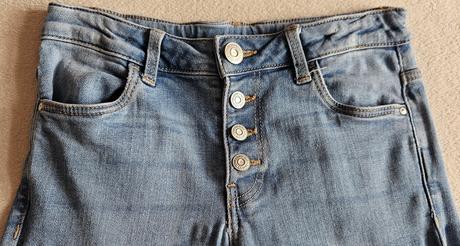 Dívčí rozšířené džíny, rifle, vel.140, zn.c&a, c&a,140