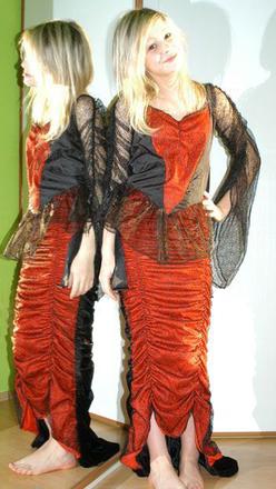 Karnevalové šaty zlá královna,čertice,čarodějnice, 