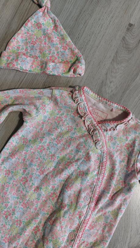 Kytičkový overal s čepičkou vel. 62, next,62