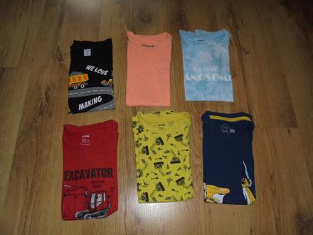 Trička s krátkým rukávem, vel. 122/128, 122