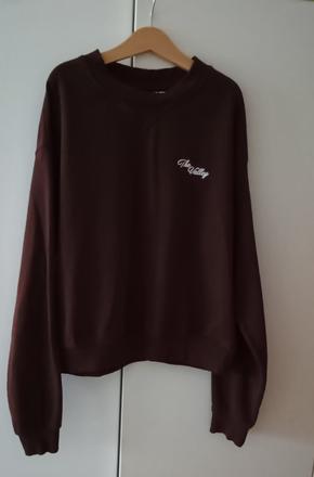 Bavlněná hnědá mikina zn.h&m, h&m,s