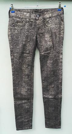 Černo zlaté zúžené rifle mango jeans - vel.36, mango,36