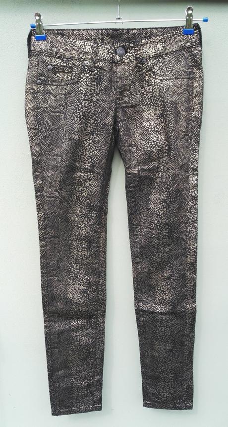 Černo zlaté zúžené rifle mango jeans - vel.36, mango,36