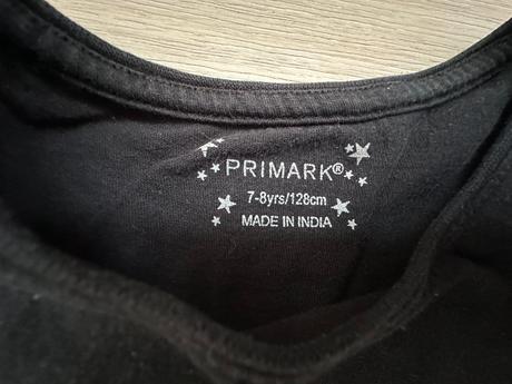 Dívčí černo-stříbrné tričko shine, vel. 128, primark,128