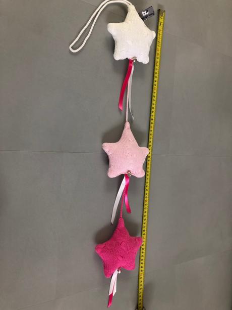 3 hvězdy girlanda závěs babys only růžová fuchsia, 