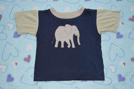 Bavlněné triko s aplikací slona, vel. 86/92/98, 92