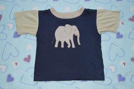 Bavlněné triko s aplikací slona, vel. 86/92/98, 92