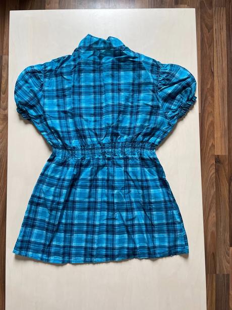 Modrá káro halenka, vel neuvedena cca s/m, itálie, m