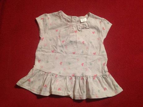 Dívčí tričko - tunička - motýlci, f&f,74