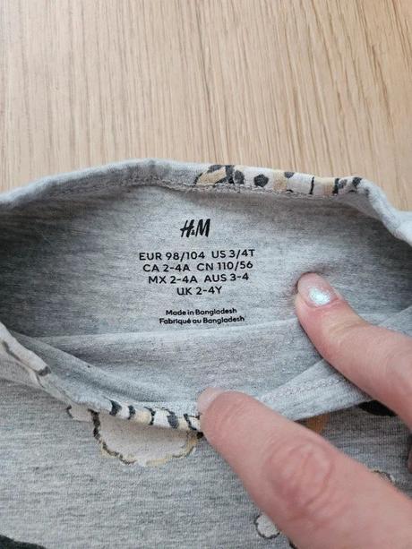 Tričko s dlouhým rukávem h&m, vel. 98/104, h&m,98