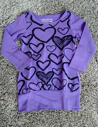 Tunika / triko / tričko s dl.rukávem se srdíčky, matalan,92