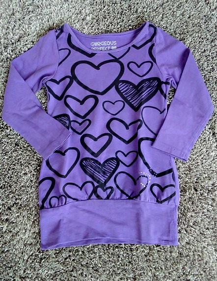 Tunika / triko / tričko s dl.rukávem se srdíčky, matalan,92