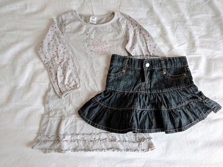 Sukýnka a noční košile reserved, 86–98