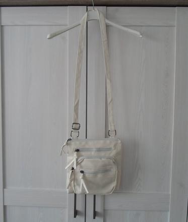 Bílá krémová kabelka cross body,
