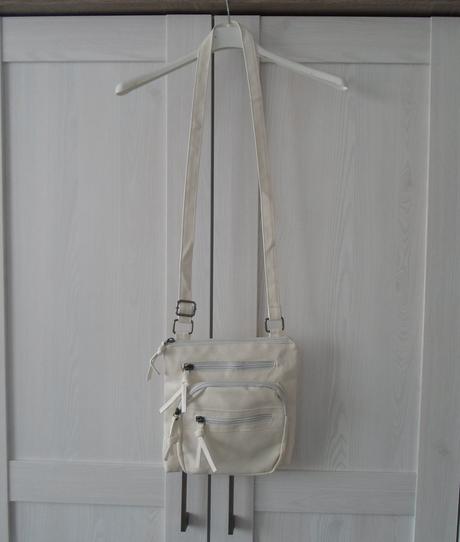 Bílá krémová kabelka cross body, 