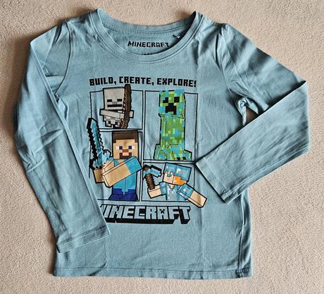 2x chlapecké tričko minecraft, vel.122, 122