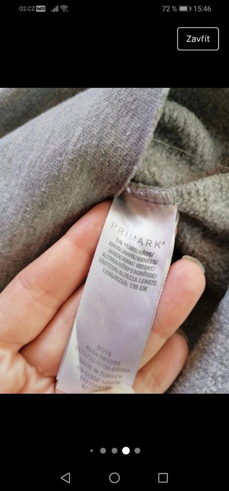 Dětská kratší mikina, primark, primark,128