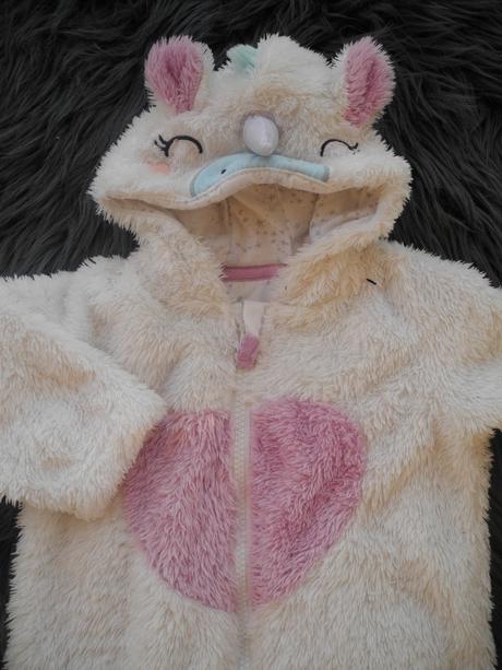 Chlupatá kombinéza jednorožec, nutmeg,68