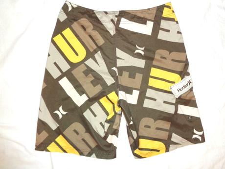 Luxusní hnědožluté kraťasy alias plavky hurley, m