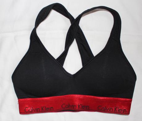 Po120.černo-červená podprsenka calvin klein,vel.xs, calvin klein,xs