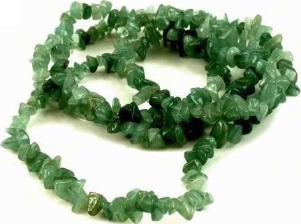 Náhrdelník zlomky minerálu avanturín zelený,