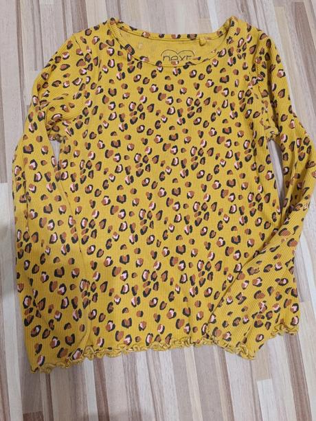 Žebrované žluté tričko 98 next, next,98
