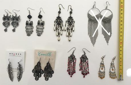 Bižuterie - náušnice 8 ks, 