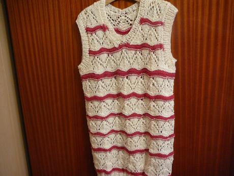 Dámská ručně pletená tunika, xl