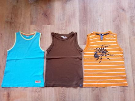 3 x tílko, vel 122/128, 122