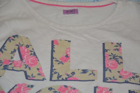 140 146 vintage triko s potiskem růží, f&f,146