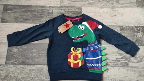 Mikina vánoční dino chlapecká 86/92, 86 / 92