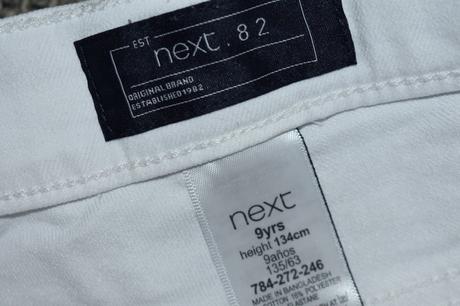 Bílé džínové kraťasy next, kol 2019, 128/134, next,128