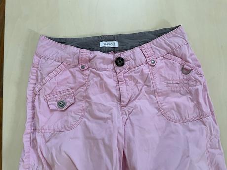 Růžové kraťasy / capri, chybí knoflík na kapse, ve, yessica,s