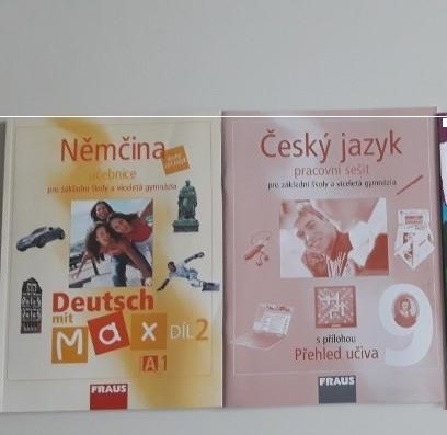 Učebnice nj +aj , matematika , pracovní sešit čj,