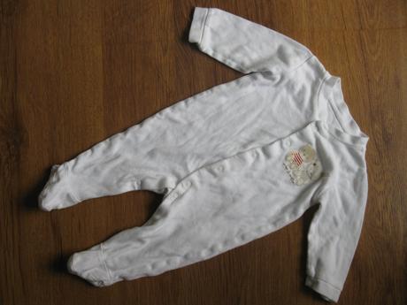 Bílý overal se zajíčkem a medvídkem, george,68