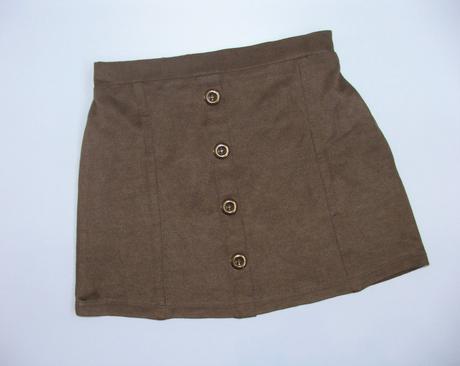 P68 hnědá sukně imitace kůže vel. 104, tu,104