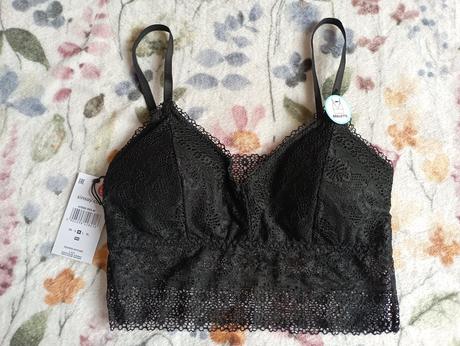 2x černá krajková braletka, sinsay,m