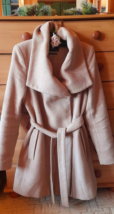 Reserved béžový zimní kabát wool blend, reserved,38