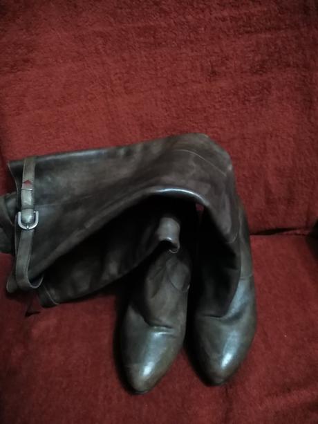 Hnědé dámské kozačky pravá kůže, 39