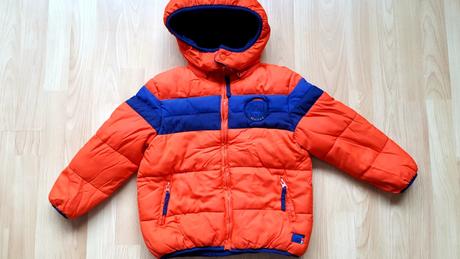 Zimní oranžová bunda, vel. 116, 116