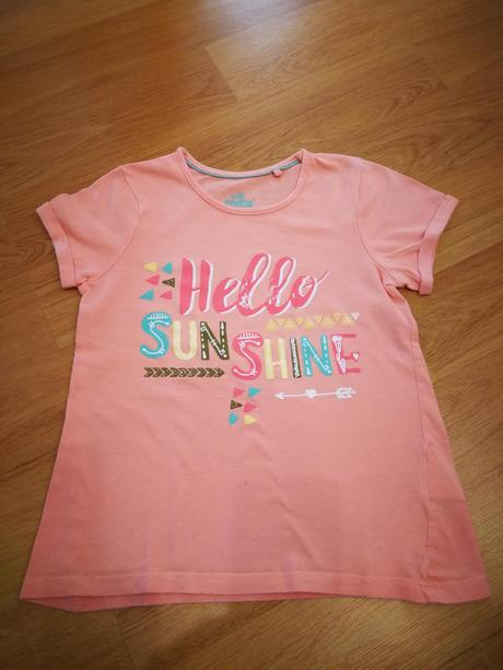 Tričko lososová "hello sunshine" v. 110-116, lupilu,110