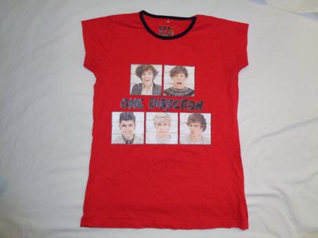 Krásné červené tričko one direction, 158